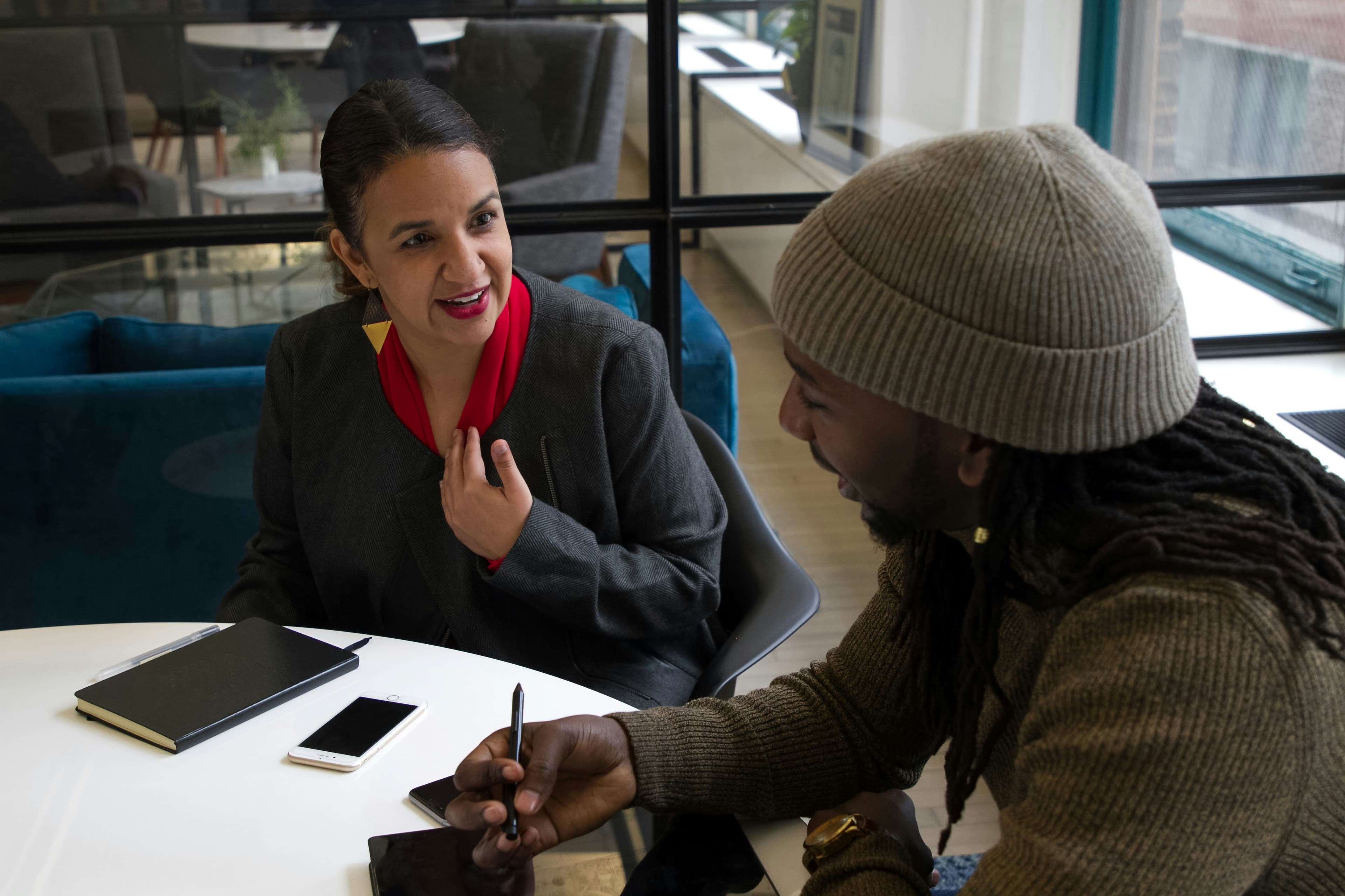 Mesken customer care representative speaking with a prospective student